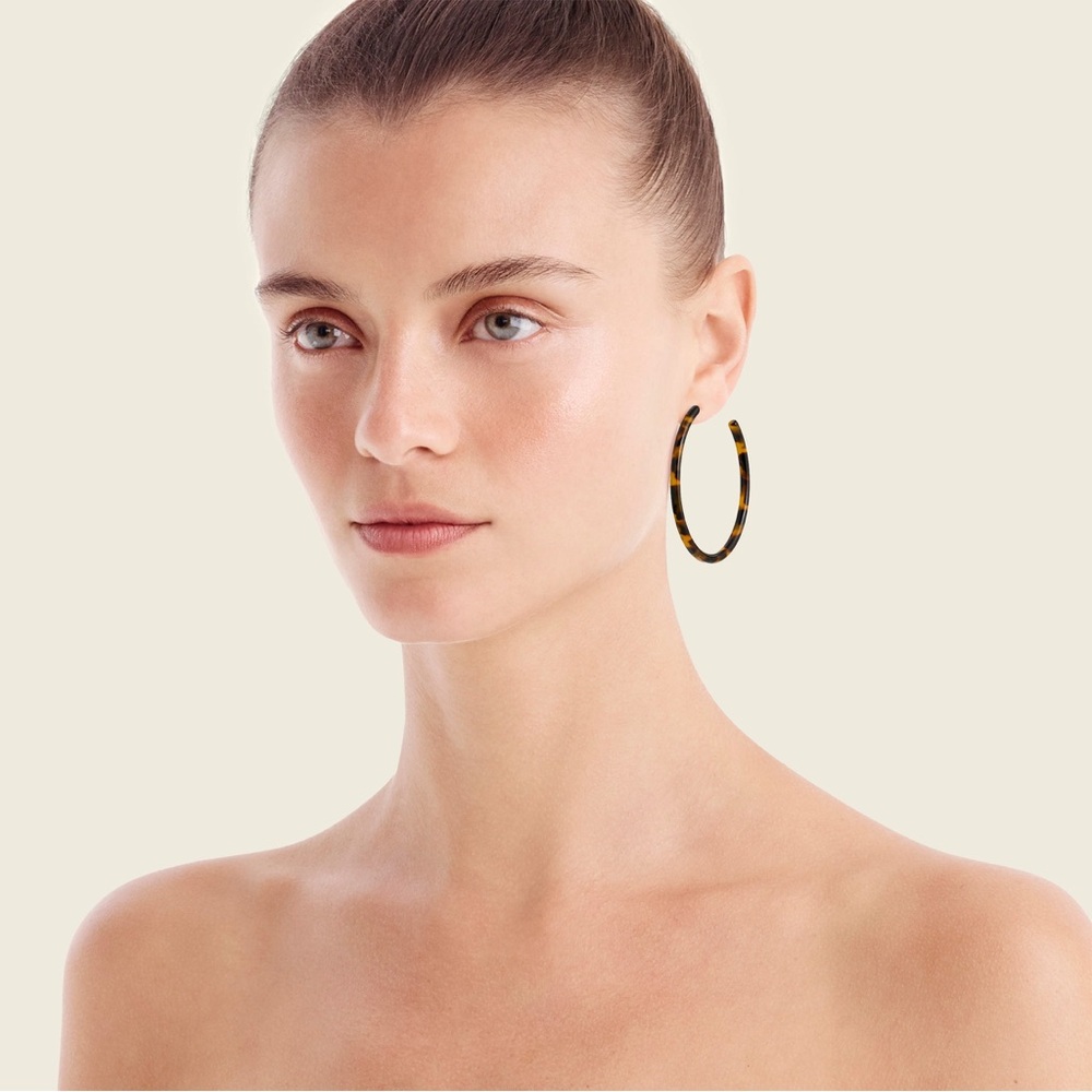 J.Crew Tortoise hoop earrings